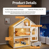 Roofed Multi-Level Plastic Cat House with Litter Area