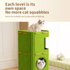 Multi-Level Cat Tree with Enclosed Bed and Scratching Board