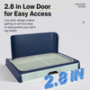 Dog Potty Tray with Wall Panel, Wire Grid, and Drawer