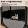 Foldable Enclosed Polyester Pet Bed with Patchwork Design
