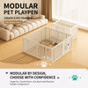 Indoor Pet Playpen with Door, Modular Panel Enclosure