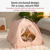 Indoor Pet Tent Bed with Reversible Cushion for Cats & Dogs