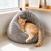 Enclosed Chicken-Shaped Plush Cat Bed
