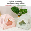 Indoor Pet Tent Bed with Reversible Cushion for Cats & Dogs