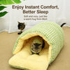 Covered Pet Bed with Open Entry for Cats and Small Dogs