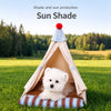 All-Season Semi-Enclosed Pet Tent Bed for Cats and Small Dogs