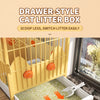 Indoor Multi-Level Cat Cage with Litter Box Area