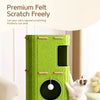 Multi-Level Cat Tree with Enclosed Hideaway and Scratching Board