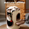 Sisal Barrel Cat Tree with Hideaway and Scratcher