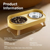 Elevated Double-Bowl Feeder for Small Dogs with Stainless Steel Bowls