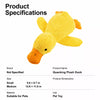 Yellow Duck Plush Cat Toy with Crinkle Paper and Catnip