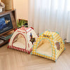 Foldable Semi-Enclosed Tent Bed for Cats and Small Dogs