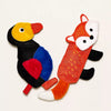Squeaky Crinkle Dog Toy with Woodland Animal Designs