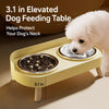 Elevated Double-Bowl Feeder for Small Dogs with Stainless Steel Bowls