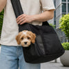 Breathable Faux Leather Crossbody Pet Carrier for Cats & Dogs