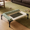 Portable Elevated Pet Bed with Breathable Mesh and Removable Cushion