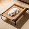 Portable Elevated Pet Bed with Breathable Mesh and Removable Cushion