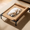 Portable Elevated Pet Bed with Breathable Mesh and Removable Cushion