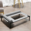Portable Elevated Pet Bed with Breathable Mesh and Removable Cushion