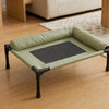 Portable Elevated Pet Bed with Breathable Mesh and Removable Cushion