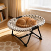 Foldable Elevated Oval Pet Cot for Cats and Dogs