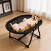 Foldable Elevated Oval Pet Cot for Cats and Dogs