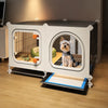 Indoor Small Dog Crate with Separate Toilet Tray