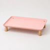 Elevated Pet Bowl Stand with Solid Wood Legs for Cats and Dogs