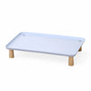 Elevated Pet Bowl Stand with Solid Wood Legs for Cats and Dogs