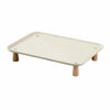 Elevated Pet Bowl Stand with Solid Wood Legs for Cats and Dogs