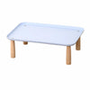 Elevated Pet Bowl Stand with Solid Wood Legs for Cats and Dogs
