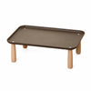 Elevated Pet Bowl Stand with Solid Wood Legs for Cats and Dogs