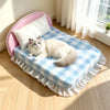 Waterproof Pet Bed Mattress with Removable Cover and Pillow