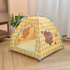 Foldable Semi-Enclosed Tent Bed for Cats and Small Dogs