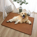 Woven Rattan Pet Mat with Foam Padding for Cats and Dogs