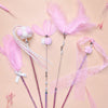 Feather Cat Teaser Wand Toy for Interactive Play