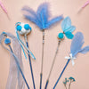 Feather Cat Teaser Wand Toy for Interactive Play
