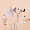 Feather Cat Teaser Wand Toy for Interactive Play