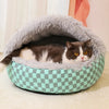 Semi-Enclosed Pet Bed for Cats and Dogs