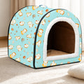 Semi-Enclosed Waterproof Pet Bed for Small Dogs and Cats