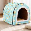 Semi-Enclosed Waterproof Pet Bed for Small Dogs & Cats