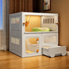 Indoor Cat Enclosure with Integrated Litter Box