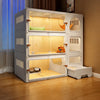 Indoor Cat Enclosure with Integrated Litter Box Area