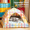 Semi-Enclosed Cat Tent Bed with Removable Mat