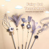 Feather Cat Teaser Wand Toy for Interactive Play