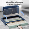 Dog Potty Tray with Wall Panel, Wire Grid & Drawer