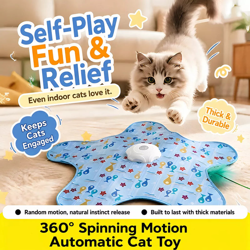 Rechargeable Interactive Cat Toy with Wand and Play Cover