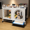 Indoor Small Dog Crate with Separate Toilet Tray