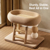 Cat Bed with Integrated Sisal Scratcher