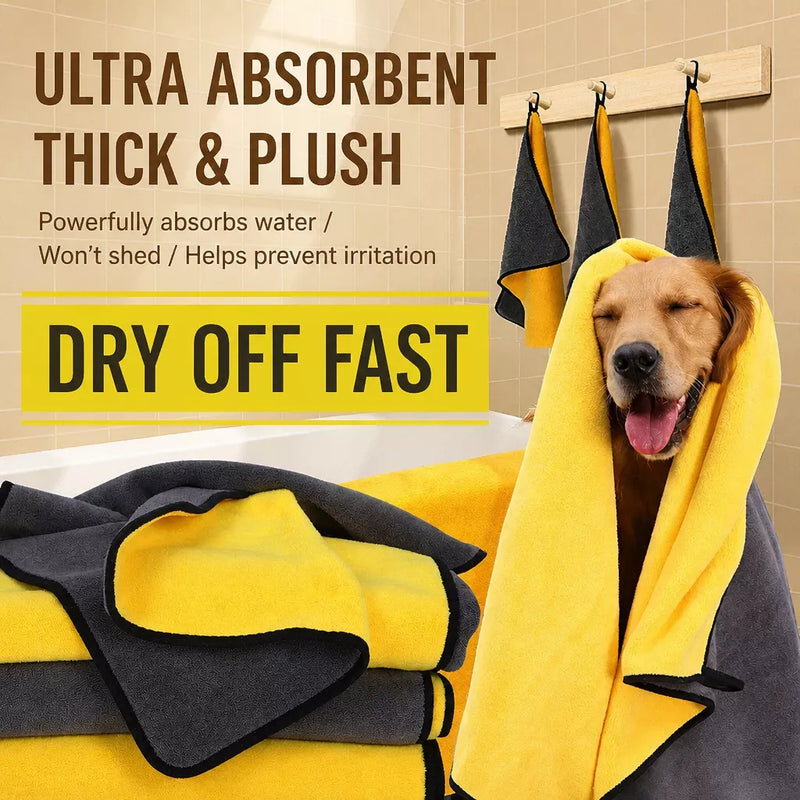 Extra-Thick Pet Drying Towel for Dogs & Cats